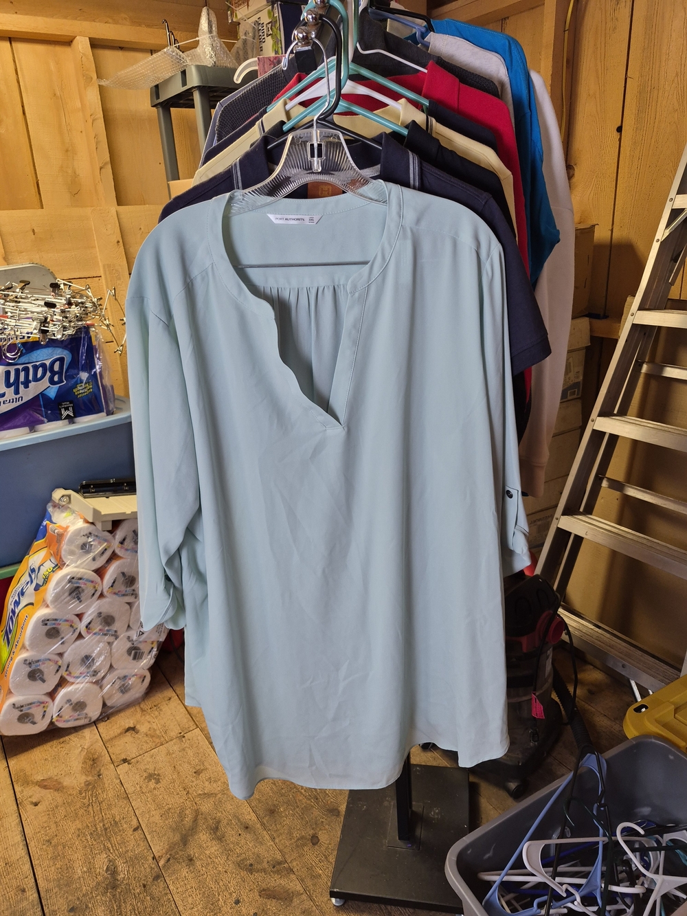 Port Authority Mint Green Split-Neck Tunic Bin 34